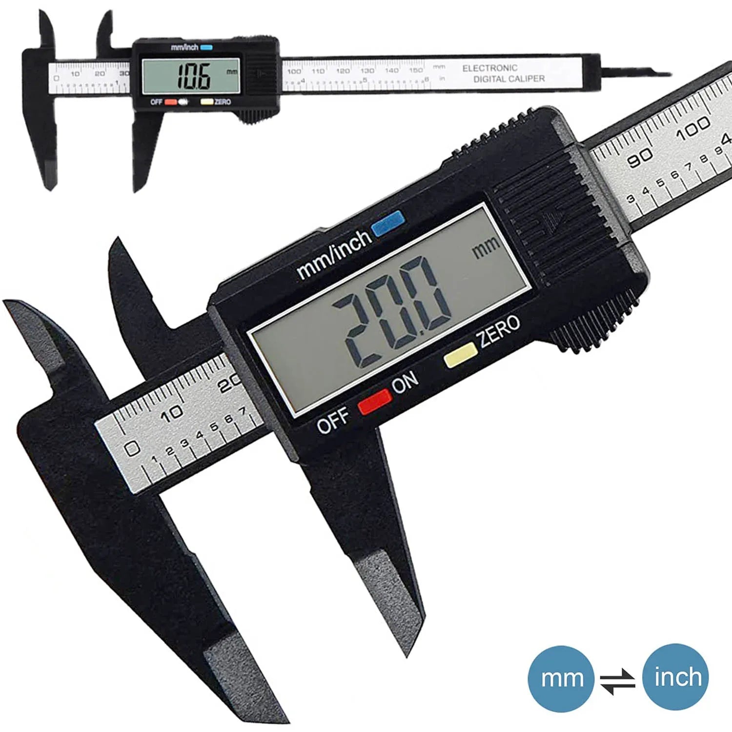 150Mm 100Mm Electronic Digital Caliper Carbon Fiber Dial Vernier Caliper Gauge Micrometer Measuring Tool Digital Ruler