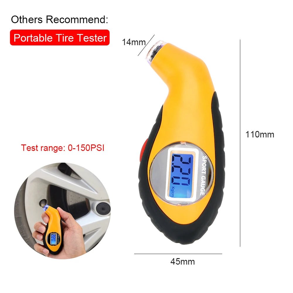 Car TPMS Tyre Pressure Monitoring System Solar Power Digital LCD Display Auto Security Alarm Systems Pressure External Sensor